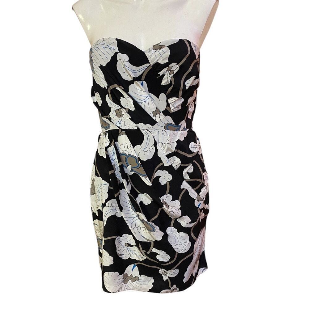 Tibi Floral Sleeveless Bianci Silk Mini Dress Size 2 NWTs Retails 345$